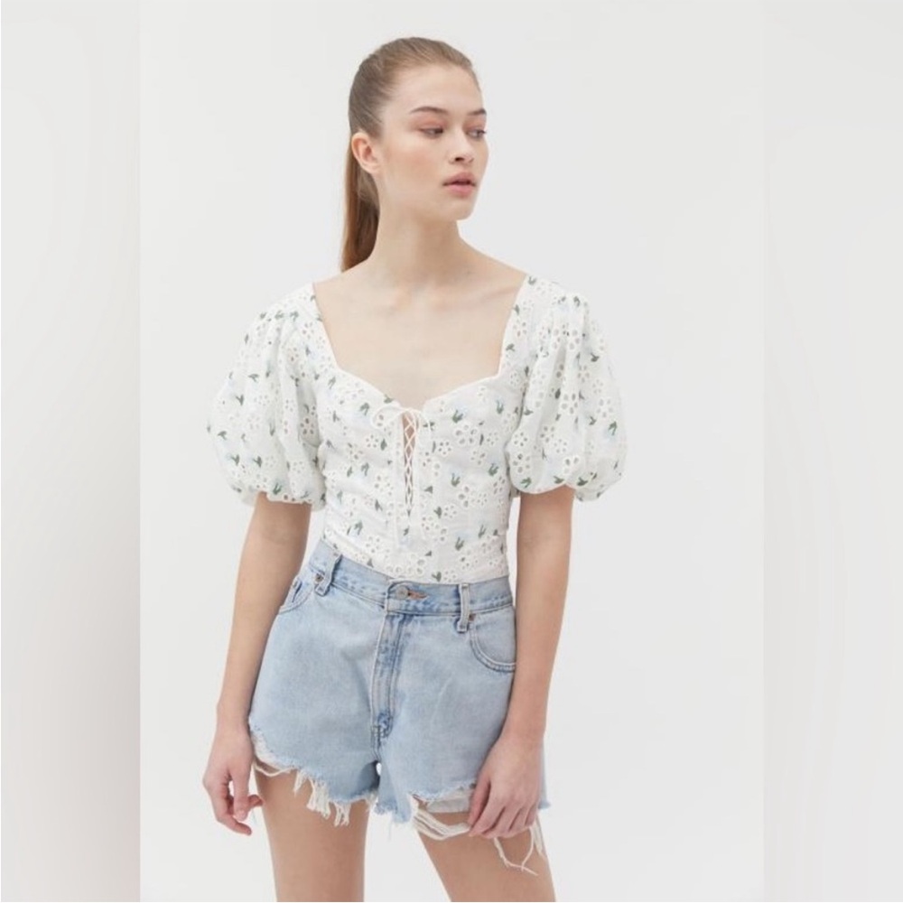 For Love and Lemons Wild Cherry Bodysuit